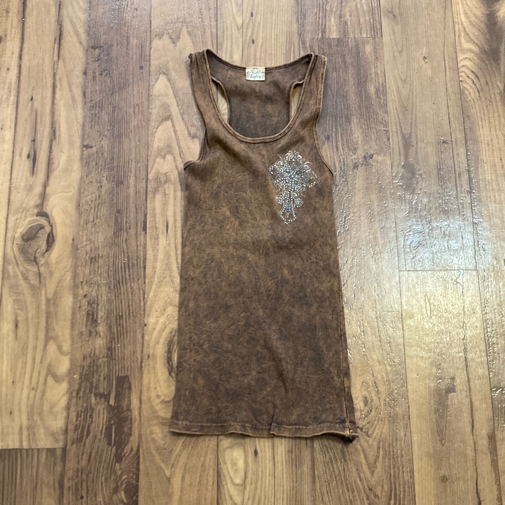 Day trip bling tank top size small